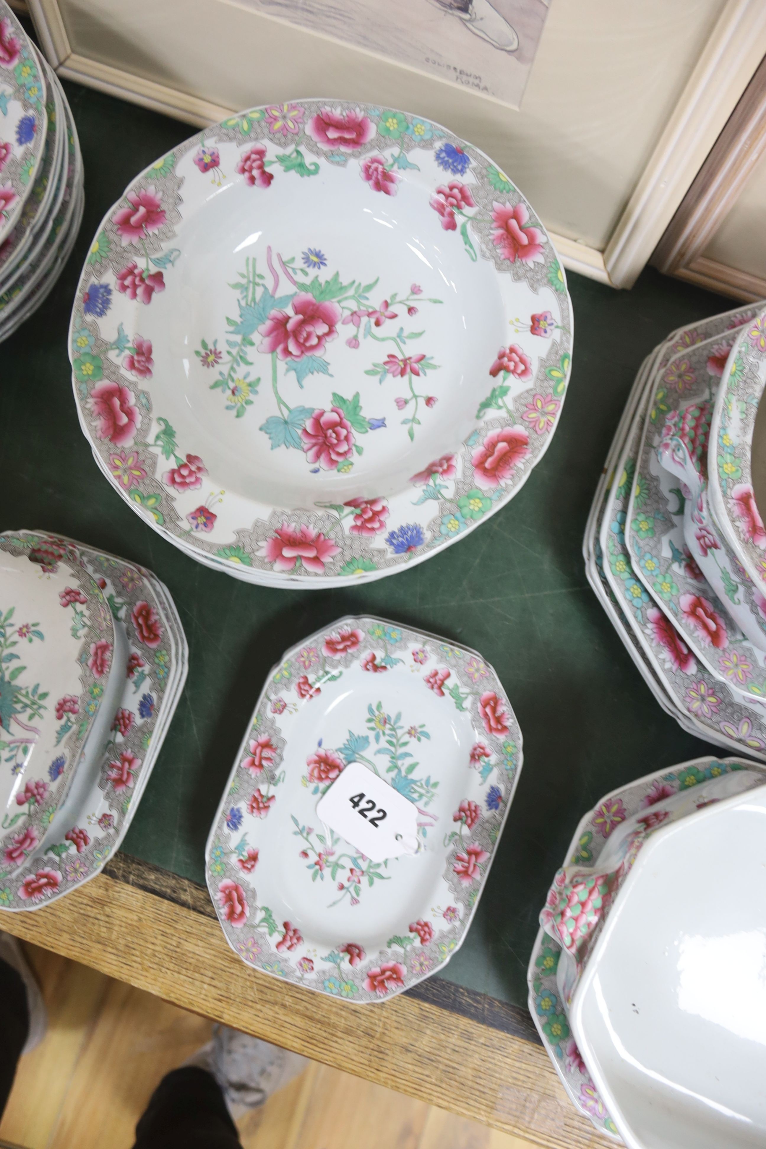 A Spode stone china floral-decorated part dinner service, c.1820